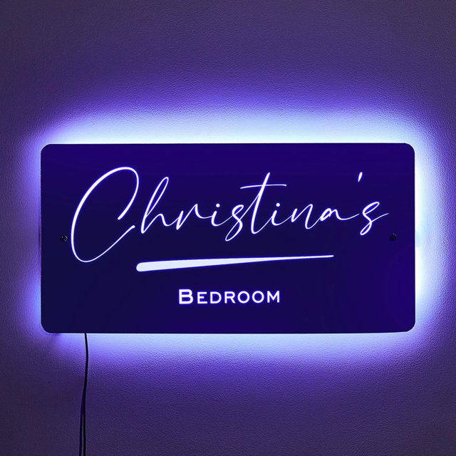 Picture of Personalized Name LED Neon Mirror | Custom Illuminated Name Mirror Sign | Cool Bedroom Decoration or Party Decoration