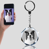 Picture of Personalized 2D or 3D Crystal Photo Keychain Gift in Octagon