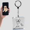 Picture of Personalized 2D or 3D Crystal Photo Keychain Gift in Square