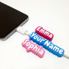 Picture of Custom Phone Charger Name Tag - Personalized Phone Accessories - Name Tag Clip