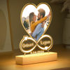 Picture of Personalised Heart Shaped Photo Anniversary Night Light - Custom Photo Night Lamp - Valentine's Day Gift