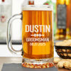 Picture of Custom Engraved Beer Mug - Personalized Glass Cup With Photo - Groomsman Gift - Retirement Gift for men