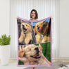 Picture of Custom Photo Blanket - Personalized Family Blanket with 3 Photos - Make Your Own Blankets - Best Gifts for Family