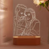 Picture of Custom Sketch Photo Night Light w/ Personalized Photo as Best Anniversary, Valentine's Day or Christmas Gift