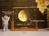 Picture of Personalized Moon Phase Crystal Lamp: Single Moon Phase Crystal Lamp With A Warm Color Light Base