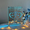 Picture of Custom Heart Mirror Sign - Personalized Mirror Sign with Couple Names and Text - Custom Mirror Night Light - Wall Decor - Best Wedding Gift, Birthday Gift for Couples