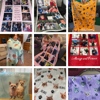 Picture of Custom Photo Blanket with Text - Personalized Family Blanket with 9 Photos - Make Your Own Blankets - Best Gifts for Family