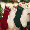 Picture of Personalized Embroidery Christmas Stocking - Custom Name Family Christmas Stocking - Knitted Xmas Stocking