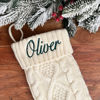 Picture of Personalized Embroidery Christmas Stocking - Custom Name Family Christmas Stocking - Knitted Xmas Stocking