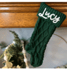 Picture of Personalized Embroidery Christmas Stocking - Custom Name Family Christmas Stocking - Knitted Xmas Stocking