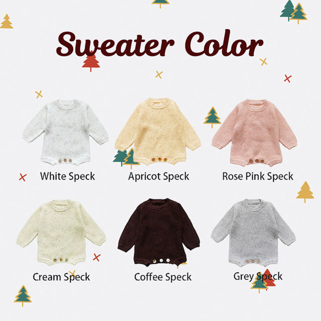 Picture of Personalized Embroidered Sweater for Baby and Toddler - Custom Name Embroidery Bodysuit Sweater - Knitted Xmas Sweater