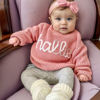 Picture of Personalized Embroidered Sweater for Baby & Toddler - Custom Name Embroidery Sweater - Knitted Xmas Sweater