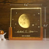 Picture of Personalized Moon Phase Crystal Lamp: Single Moon Phase Crystal Lamp With A Warm Color Light Base