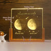 Picture of Personalized Moon Phase Crystal Lamp: Double Moon Phase Crystal Lamp With A Warm Color Light Base