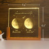 Picture of Personalized Moon Phase Crystal Lamp: Double Moon Phase Crystal Lamp With A Warm Color Light Base