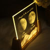 Picture of Personalized Moon Phase Crystal Lamp: Double Moon Phase And Mountain Crystal Lamp With A Warm Color Light Base