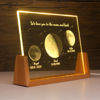 Picture of Personalized Moon Phase Crystal Lamp: Three Moon Phase Crystal Lamp With A Warm Color Light Base