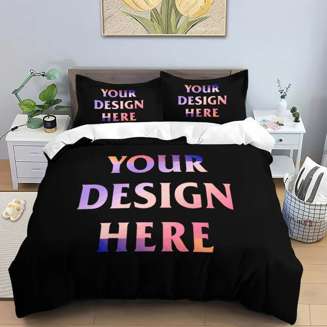 Picture of Custom Bedding Sets - Personalized Photo Bedding Sets - Custom Bedding 3 Piece Set