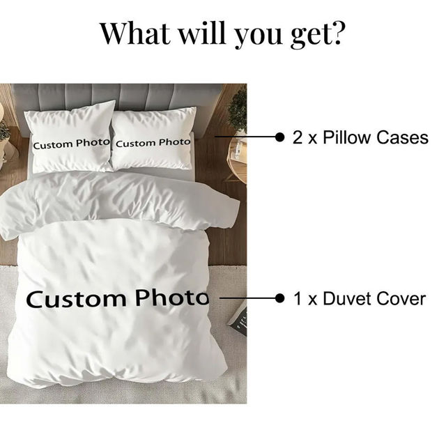 Picture of Custom Bedding Sets - Personalized Photo Bedding Sets - Custom Bedding 3 Piece Set