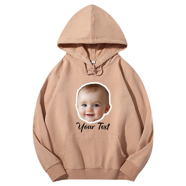 Picture of Custom Unisex Face Hoodie - Personalized Unisex Long Sleeve Sweatshirt - Valentines Gift