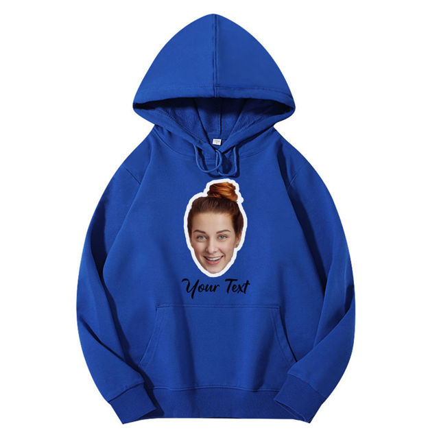 Picture of Custom Unisex Face Hoodie - Personalized Unisex Long Sleeve Sweatshirt - Valentines Gift