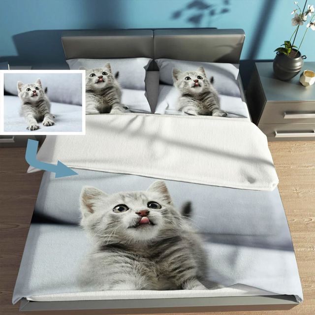 Picture of Custom Bedding Sets - Personalized Photo Bedding Sets - Custom Bedding 3 Piece Set