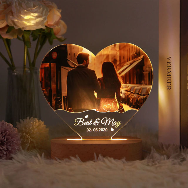 Picture of Personalized Pet Memorial Photo Night Light With Multiple Shapes - Custom Pet Night light -  Heartwarming Gift For Pet Person