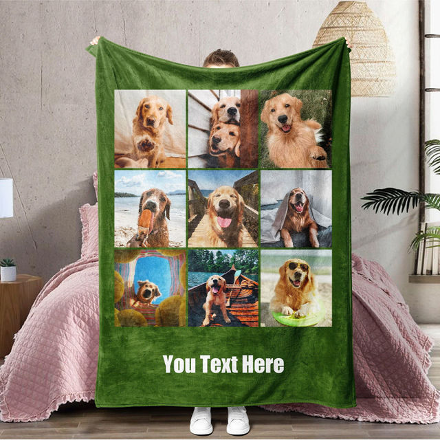 Picture of Personalized Photo Blanket - Custom Photo Weighted Blanket - Personalized Gift Memorial Blanket, Anniversary Gift, Couple Gift, Gift for Her/Him