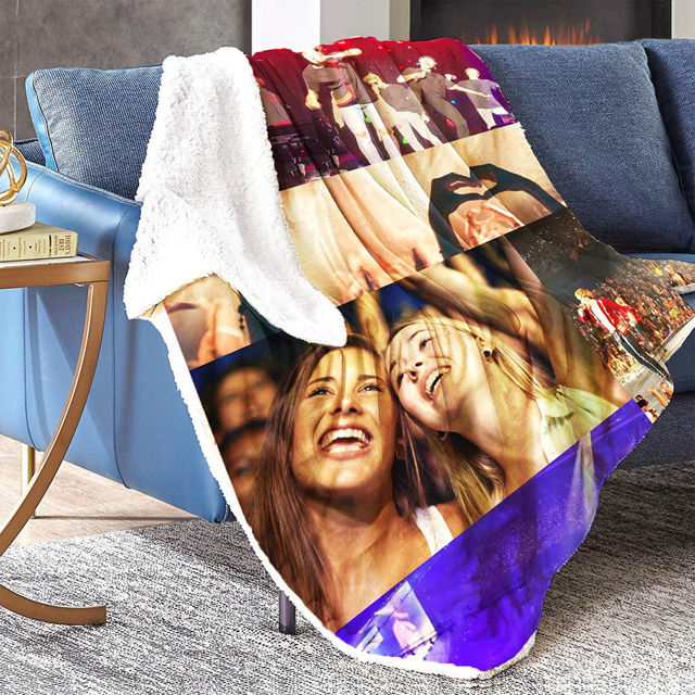 Picture of Personalized Photo Blanket - Custom Photo Weighted Blanket - Personalized Gift Memorial Blanket, Anniversary Gift, Couple Gift, Gift for Her/Him