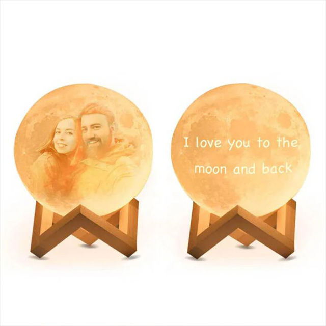 Picture of Magic 3D Personalized Photo Moon Lamp with Touch Control for Baby (10cm-20cm)