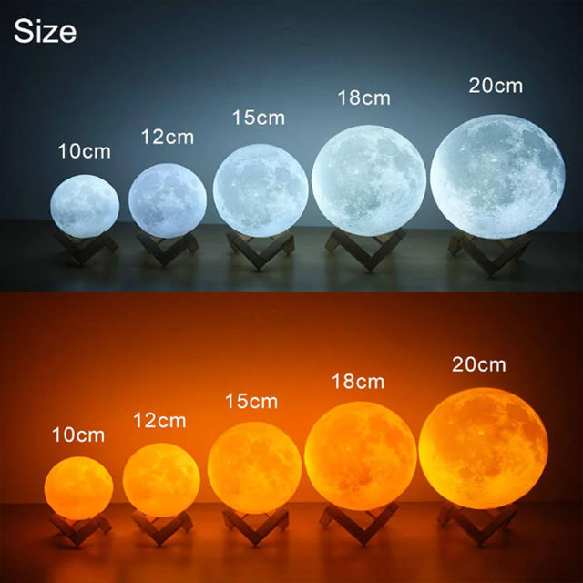 Picture of Magic 3D Personalized Photo Moon Lamp with Touch Control for Baby (10cm-20cm)