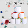 Picture of Custom Name Mug with Colorful Birth Flower - Customized Mug with Name and Date - Best Gift for Family Members