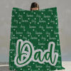 Picture of Personalized Dad Blanket with Kids Name - Gift for Dad from Children - Best Father's Day Gift and Christmas Gifts