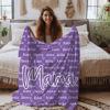 Picture of Personalized Mama Blanket with Kids Name - Gift for Mother from Children - Best Mother's Day Gift and Christmas Gifts