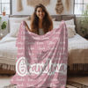 Picture of Personalized Grandma Blanket with Kids Name - Gift for Grandma from Children - Best Mother's Day Gift and Christmas Gifts