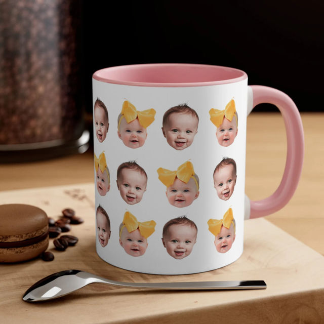 Picture of Custom Photo Face Mugs - Personalized Photo Coffee Cup -  Best Christmas Gifts for Family