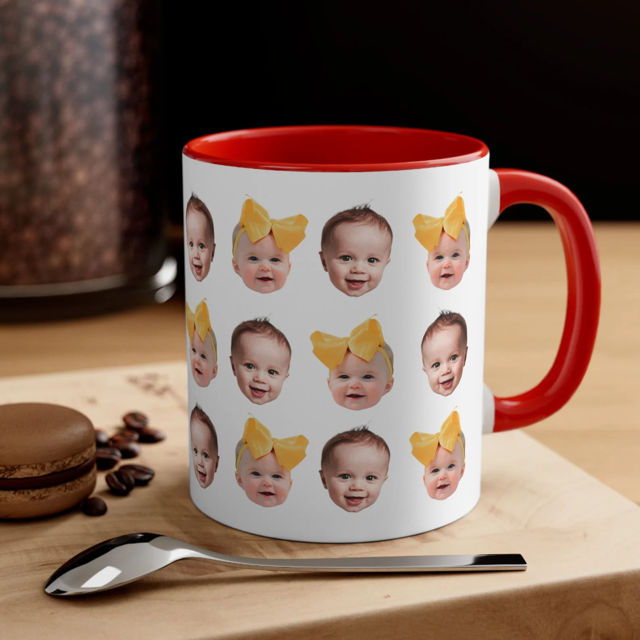 Picture of Custom Photo Face Mugs - Personalized Photo Coffee Cup -  Best Christmas Gifts for Family