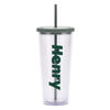 Picture of Personalized Tumbler Straw Cup - Custom Acrylic Tumbler Double Wall with Name - Birthday Gift