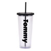 Picture of Personalized Tumbler Straw Cup - Custom Acrylic Tumbler Double Wall with Name - Birthday Gift