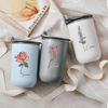 Picture of Personalized Birth Flower Straw Cup - Custom Stainless Steel Travel Cup with Name - Bridesmaid Gift