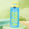 Picture of Personalized Kids Thermos Water Bottles with Straw - Custom Stainless Steel Thermos Water Bottles with Name - School Gift