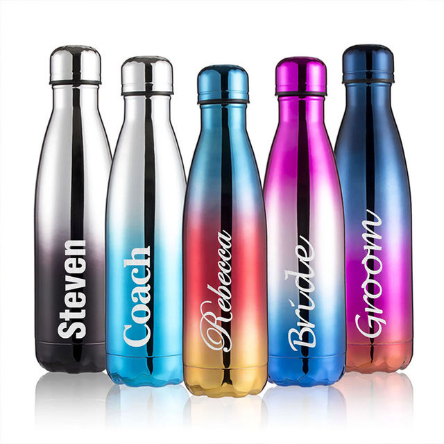 Picture of Personalised Engraved Insulated Water Bottle - Stainless Steel Double Walled Drink Bottle