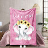 Picture of Personalized Name Blanket for Baby and Kids - Custom Name Blanket for Boys and Girls - Personalized Name Blanket with Cartoon Animal Pattern - Best Gifts Idea