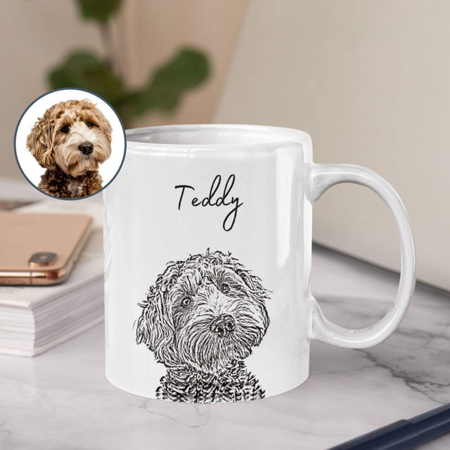 Picture of Custom Pet Mug Using Pet Photo + Name Custom Dog Mug Dog Coffee Cup Personalized Pet Mugs