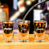 Picture of Custom Name Tequila Shot Glass - Personalized Engraved Glass cup - Bachelor Party Wedding Favors