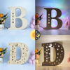 Picture of Personalized Letter Night Light for Wall Decor - Custom Wooden Engraved Name Night Light 26 Letters Style