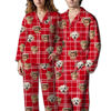 Picture of Customized pajamas Customized photo plaid pajamas Customized casual home pajamas complete set