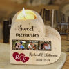 Picture of Custom Photo Wooden Candle holder - Personalized Heart Shape Candle holder - Christmas or Anniversary Gift