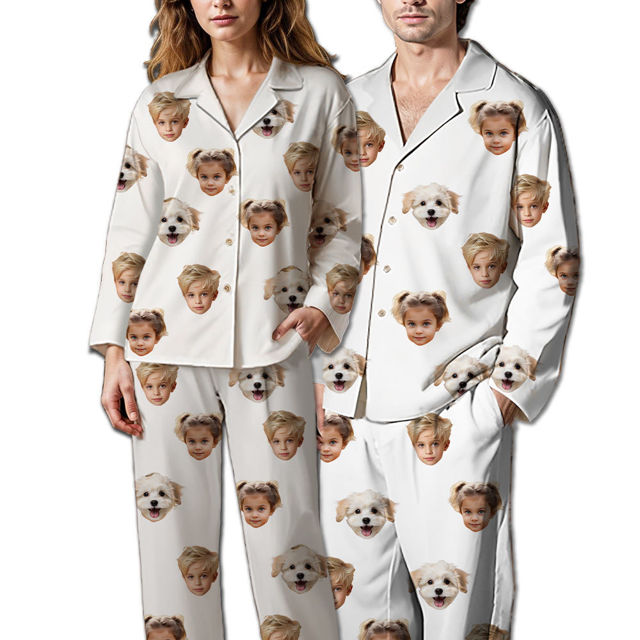 Picture of Custom Face Pajamas Full Set Long Sleeves