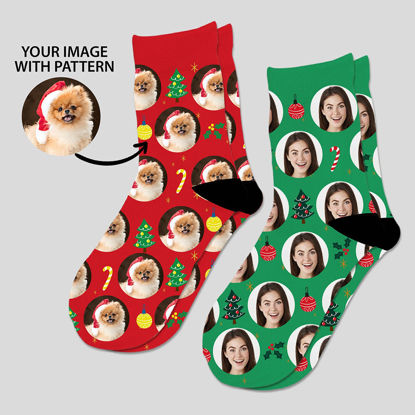 Picture of Custom Face Socks - Custom Pet Photo Socks - Custom Christmas Socks